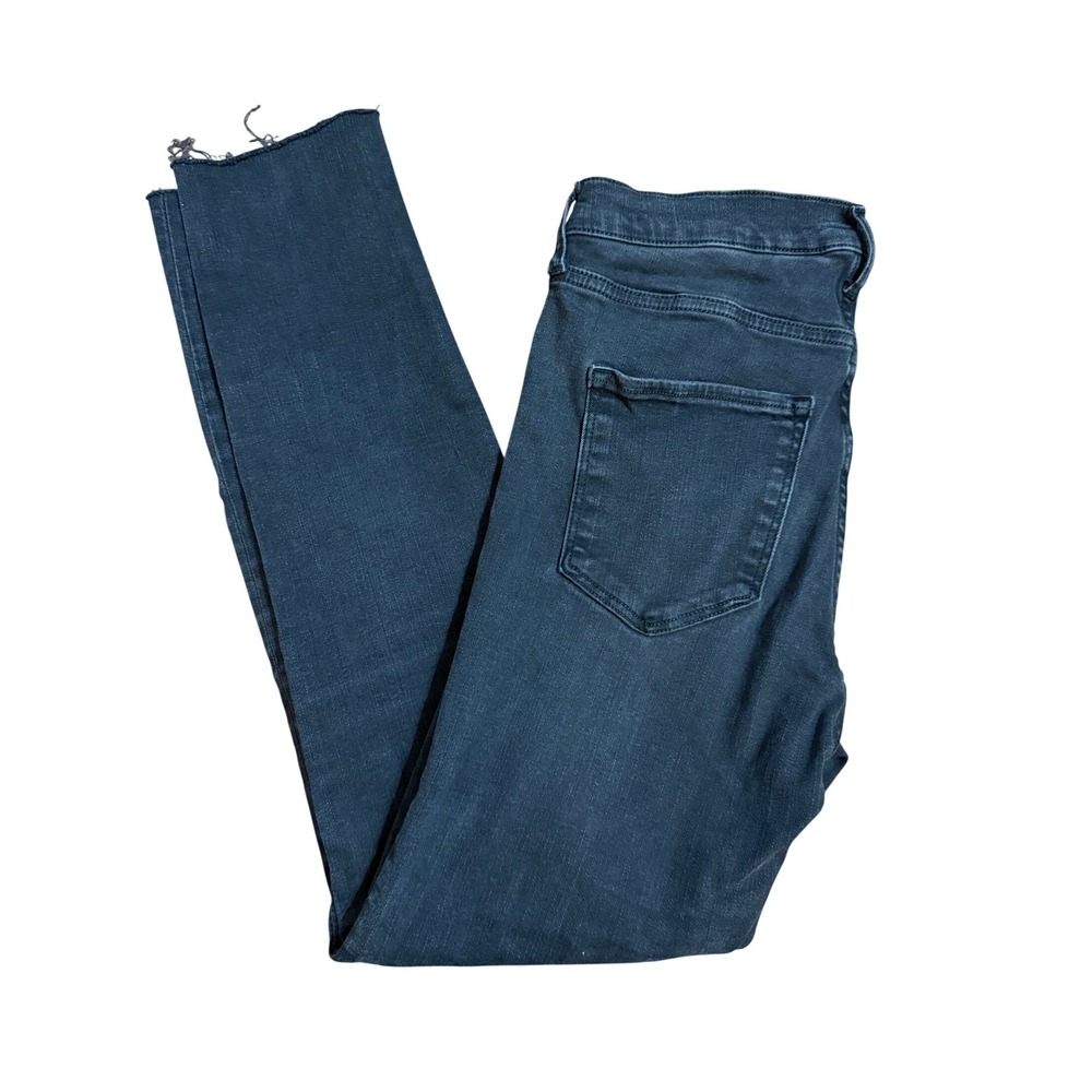 H&M Shaping Denim Skinny Jeans Black Raw Hem Sz‎ 29
